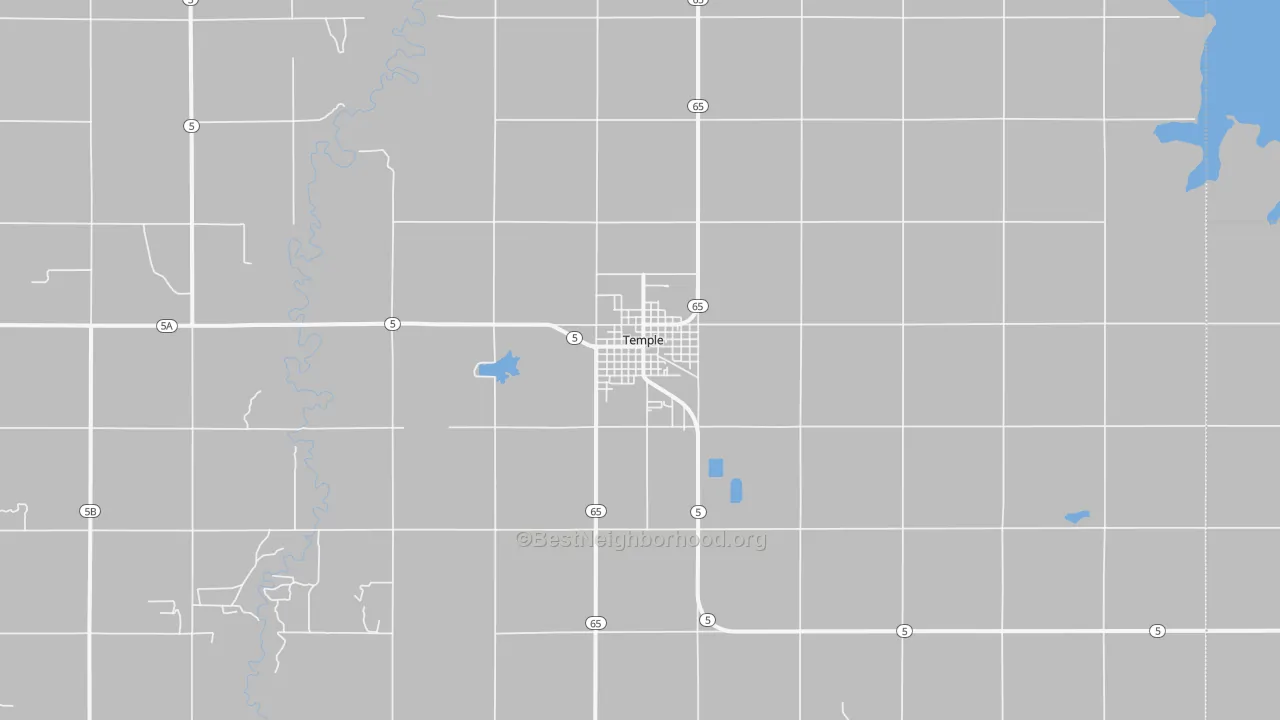 Transit Grade map of Temple, OK