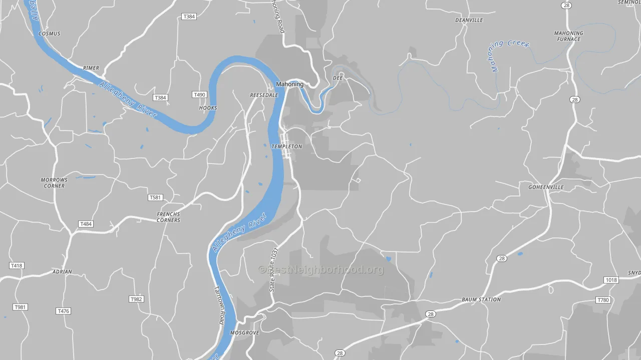 Transit Grade map of Templeton, PA