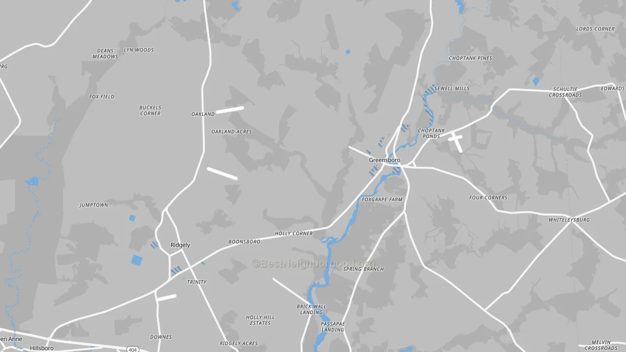 Transit Grade map of Templeville, MD