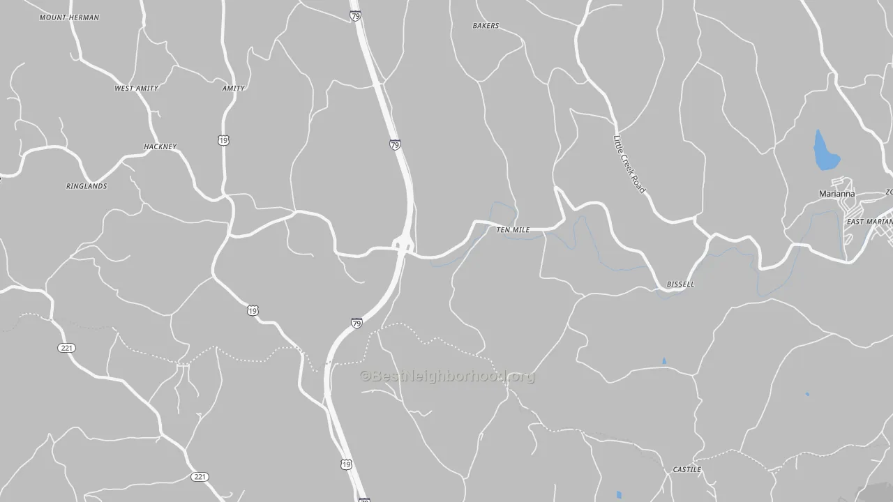 Transit Grade map of Ten Mile, PA