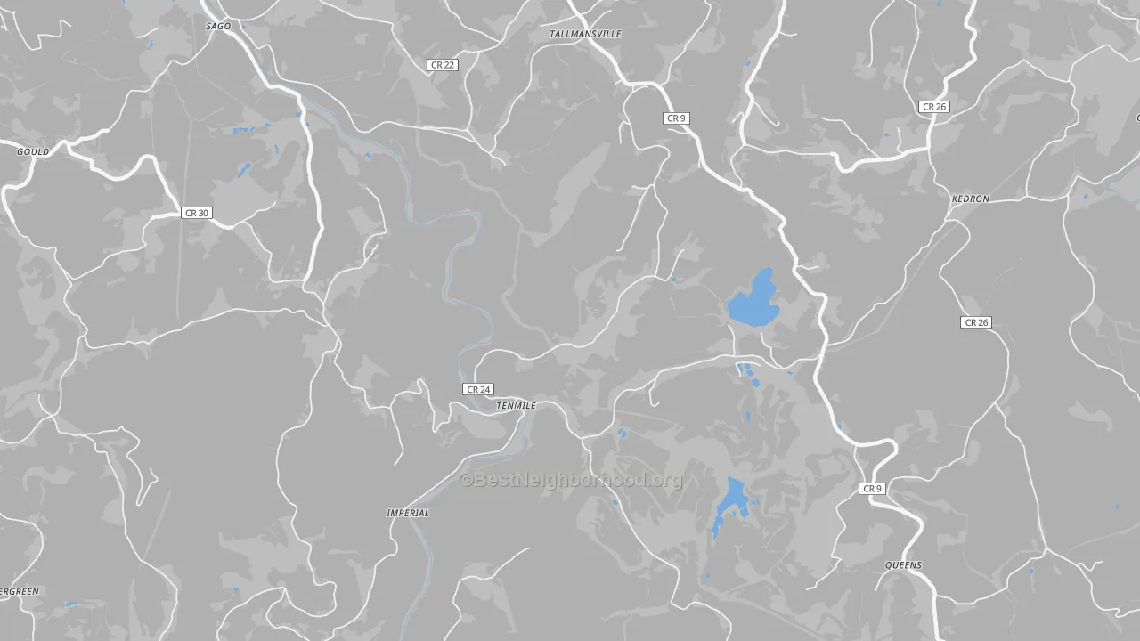 Transit Grade map of Tenmile, WV