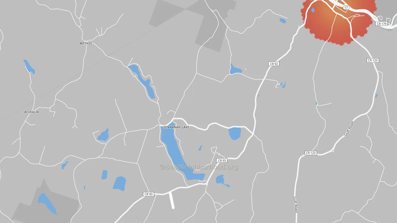 Transit Grade map of Tennanah Lake, NY