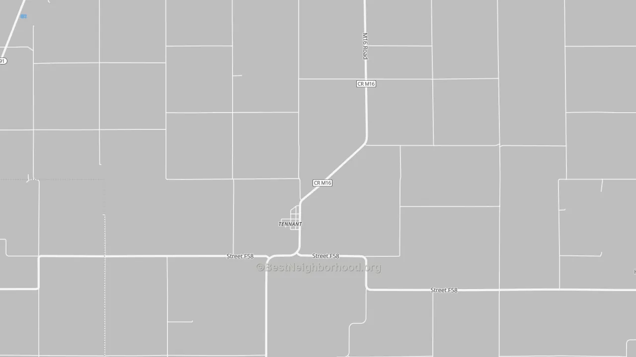 Transit Grade map of Tennant, IA