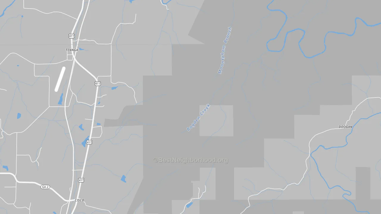 Transit Grade map of Tennga, GA