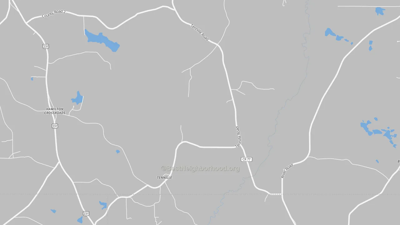 Transit Grade map of Tennille, AL