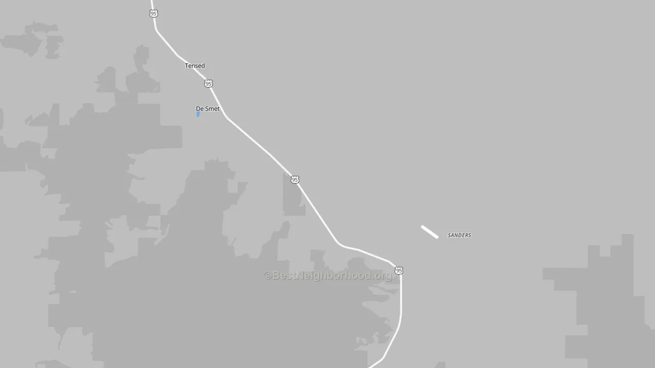 Transit Grade map of Tensed, ID