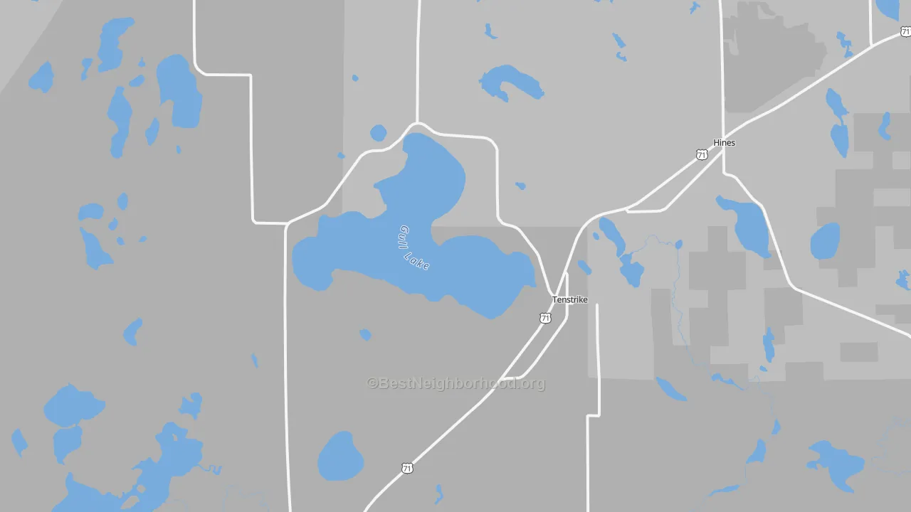 Transit Grade map of Tenstrike, MN