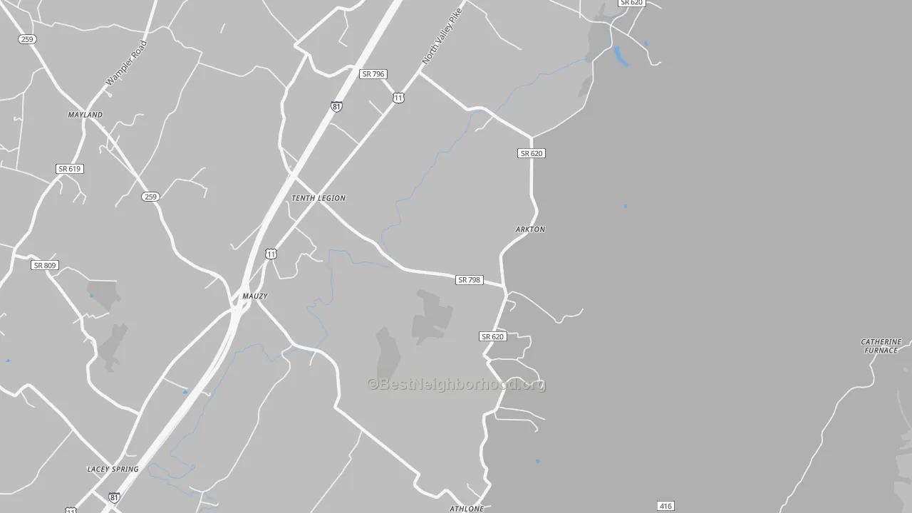 Transit Grade map of Tenth Legion, VA