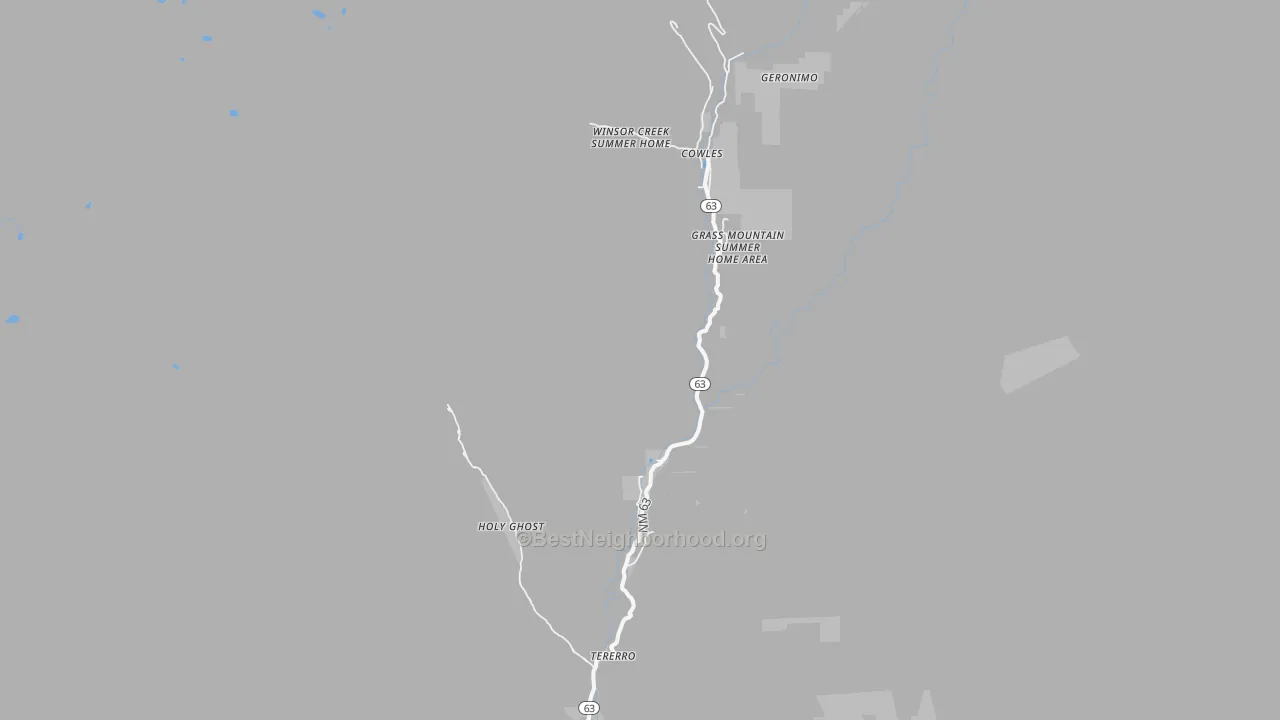 Transit Grade map of Tererro, NM