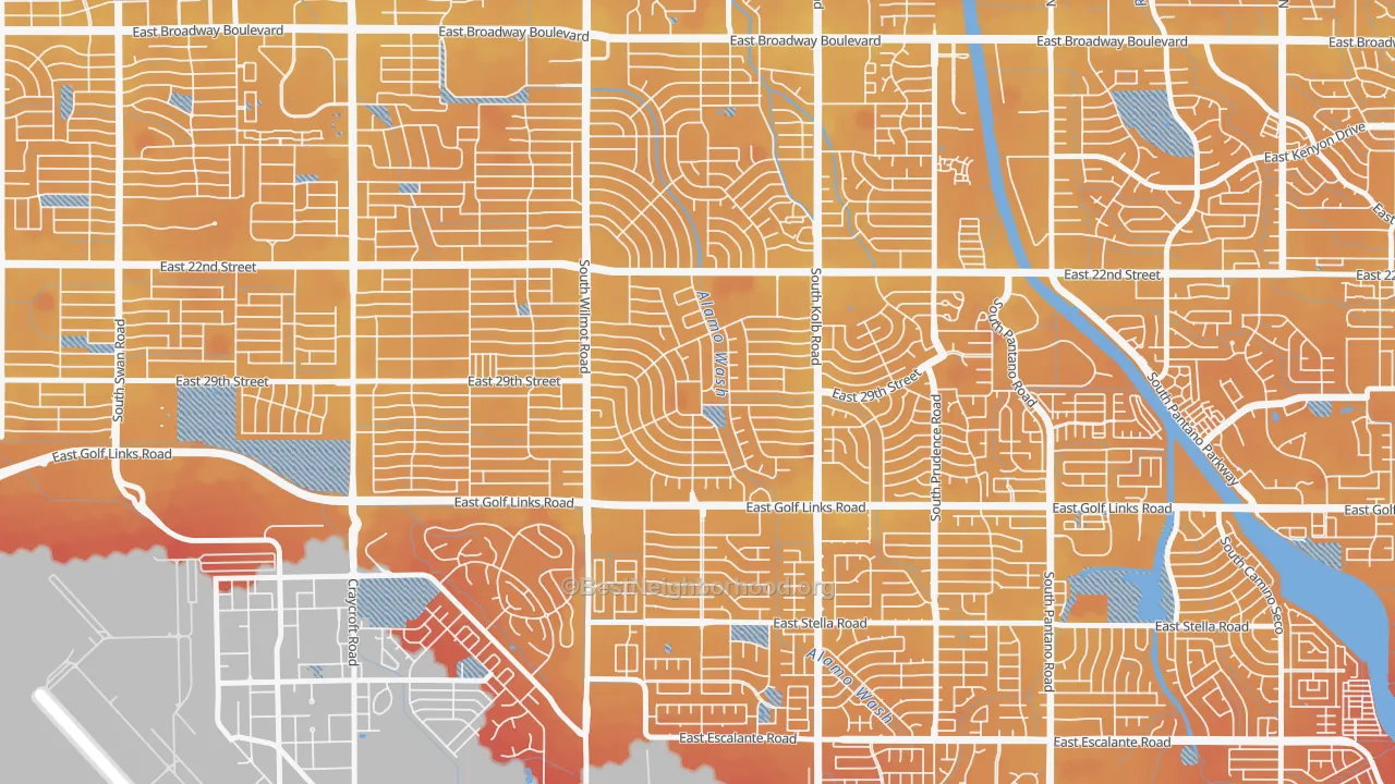 Transit Grade map of Terra del Sol, Tucson, AZ