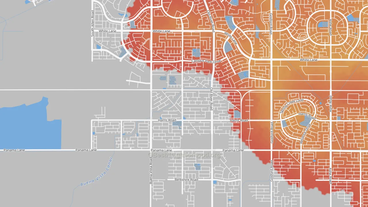 Transit Grade map of Terra Vista, Bakersfield, CA
