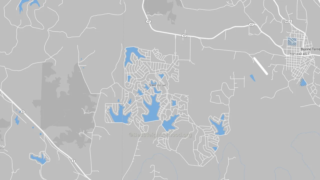 Transit Grade map of Terre du Lac, MO