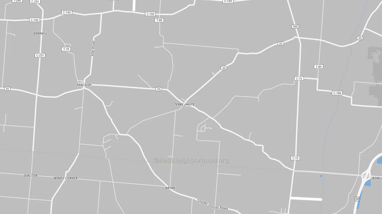 Transit Grade map of Terre Haute, OH