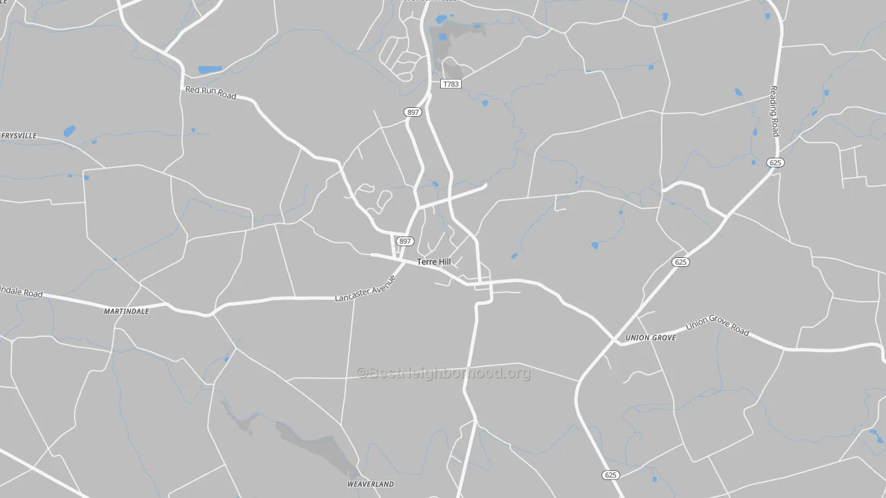 Transit Grade map of Terre Hill, PA