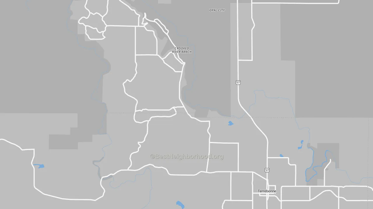 Transit Grade map of Terrebonne, OR