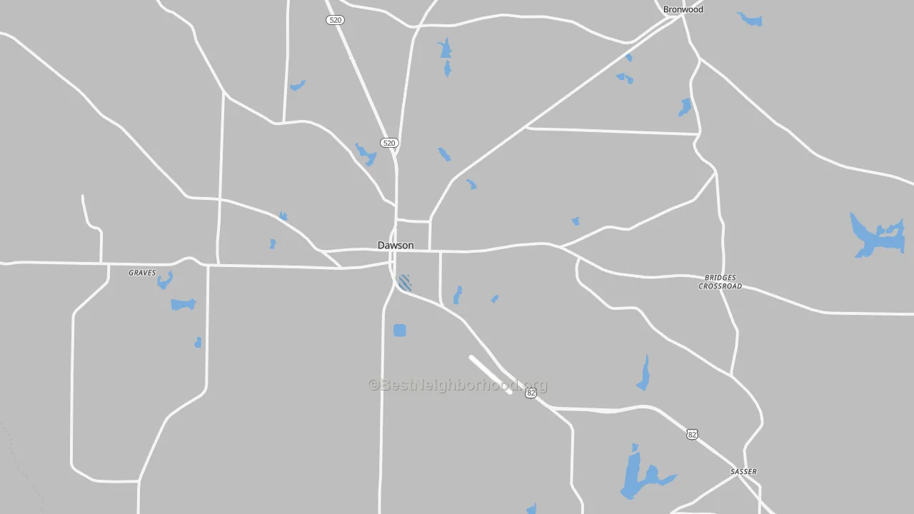 Transit Grade map of Terrell County, GA