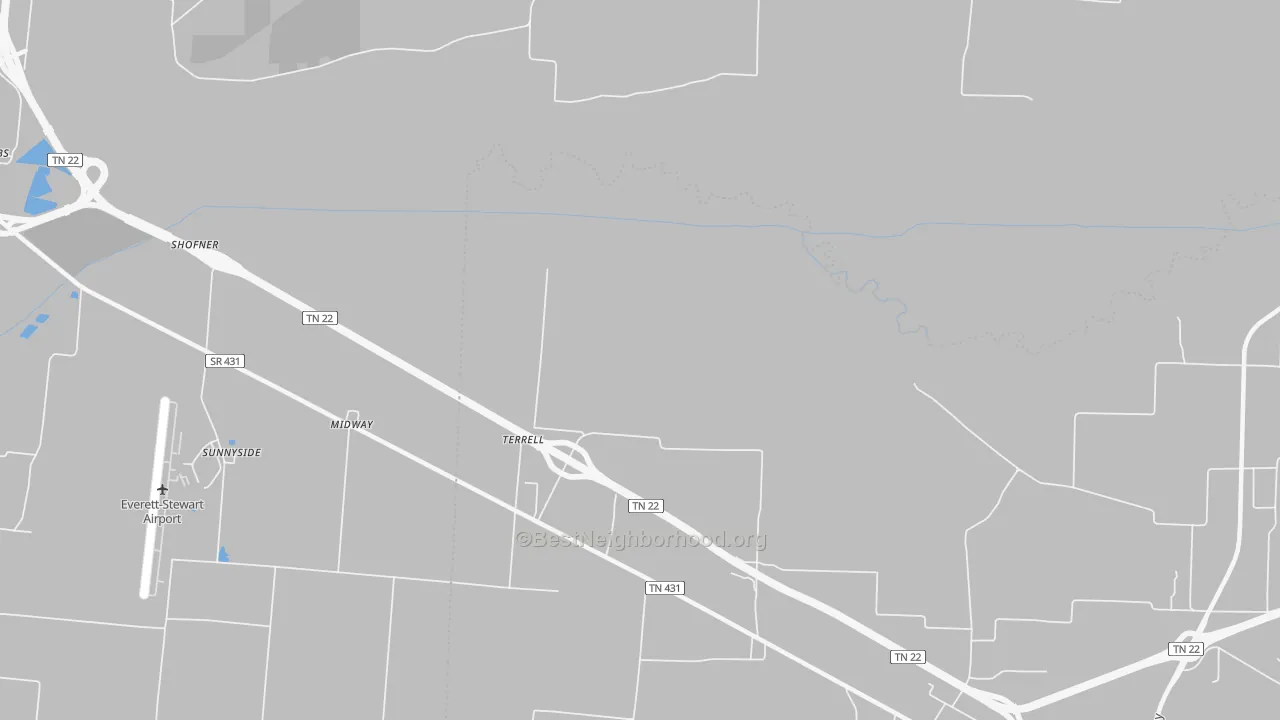 Transit Grade map of Terrell, TN