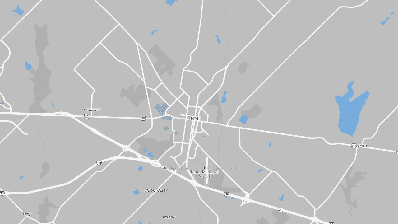 Transit Grade map of Terrell, TX