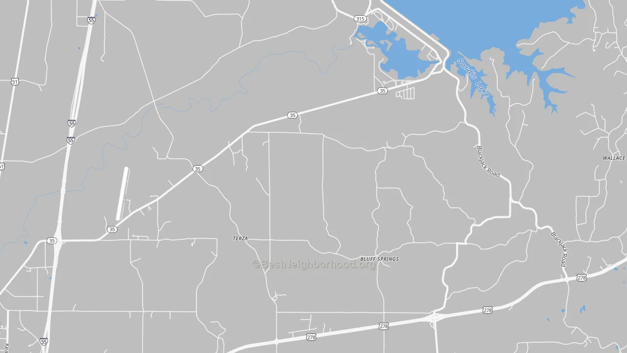 Transit Grade map of Terza, MS