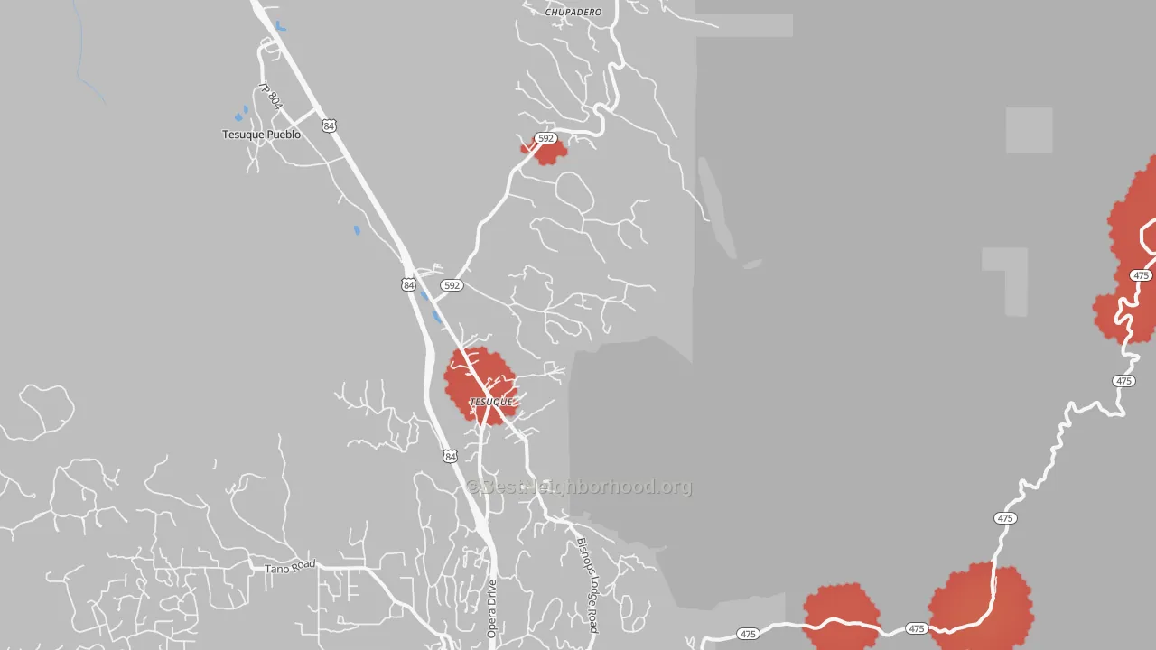Transit Grade map of Tesuque, NM