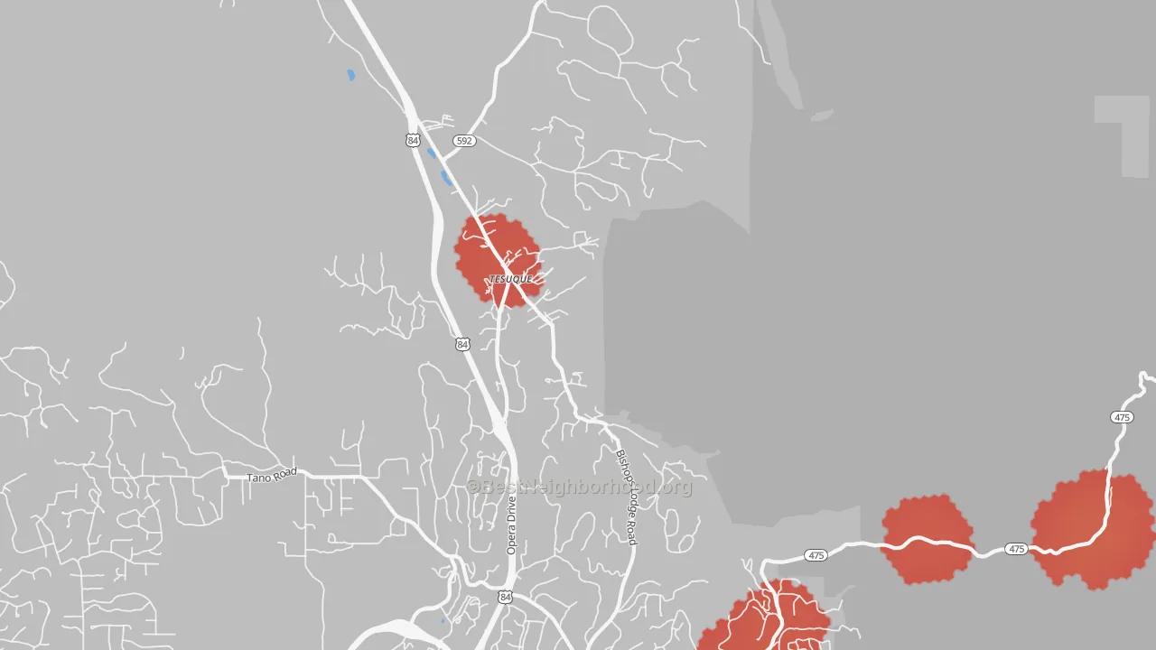 Transit Grade map of Tesuque Pueblo, NM