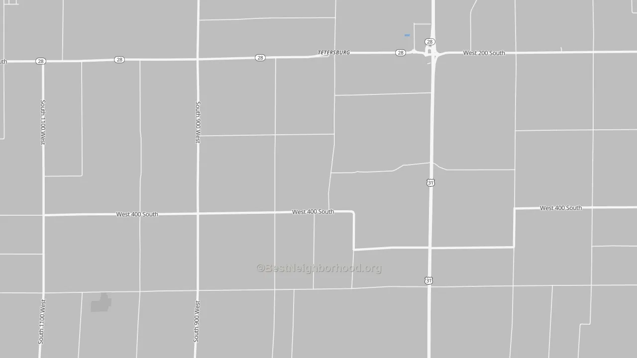 Transit Grade map of Tetersburg, IN