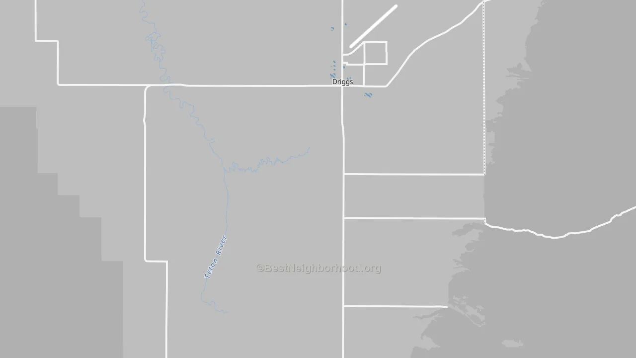 Transit Grade map of Teton County, ID