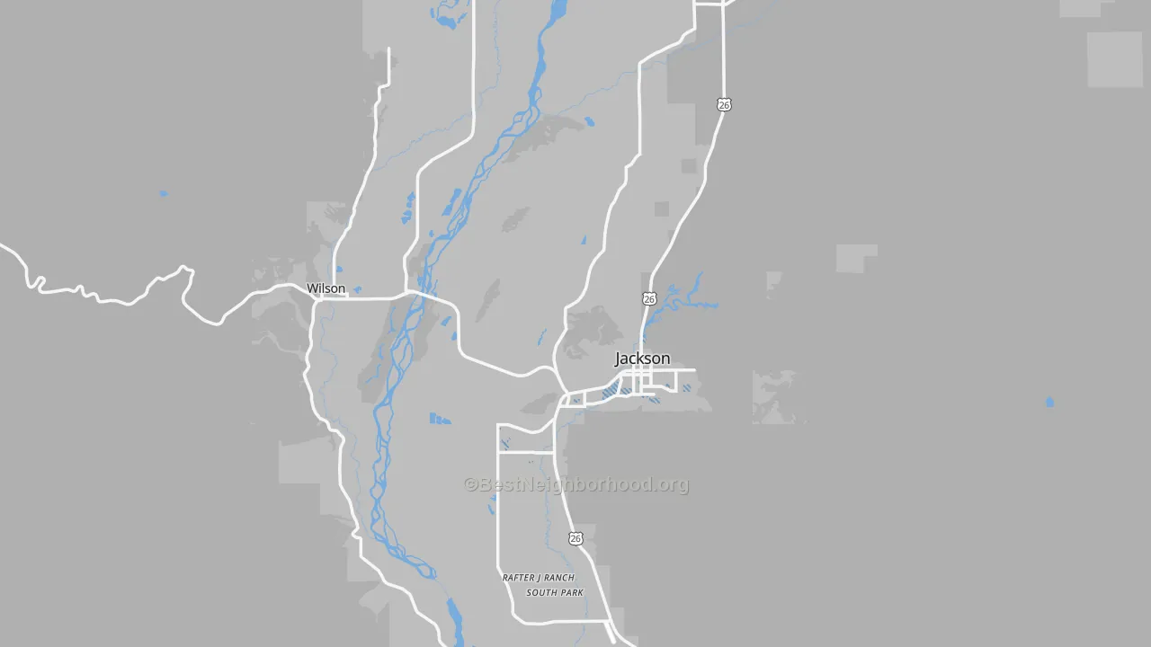 Transit Grade map of Teton County, WY