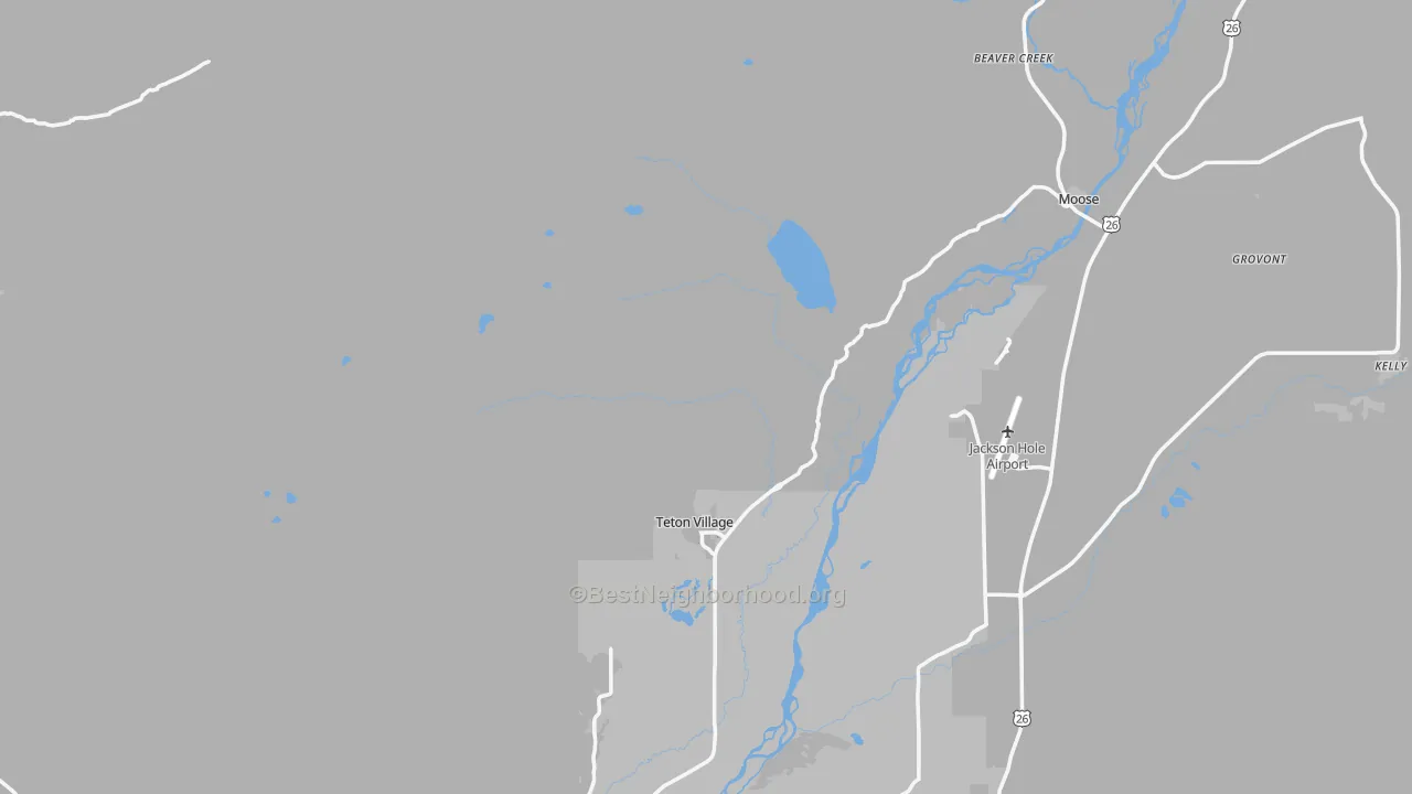 Transit Grade map of Teton Village, WY