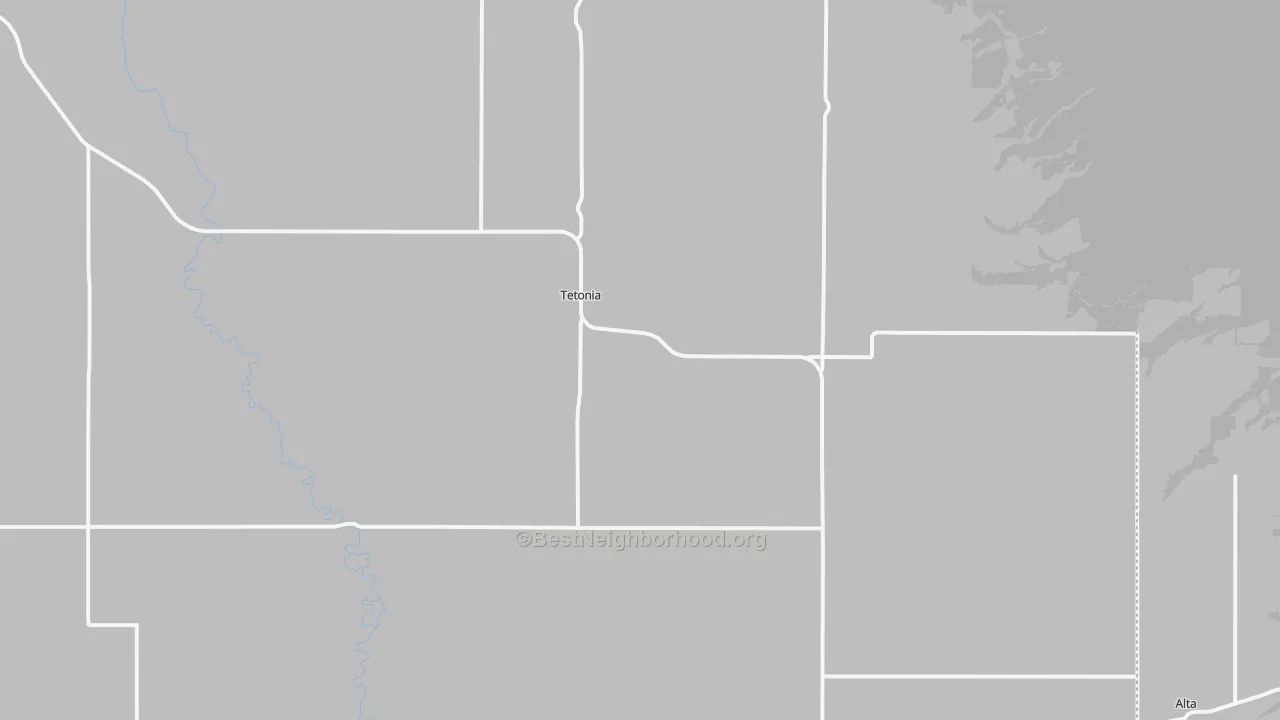 Transit Grade map of Tetonia, ID