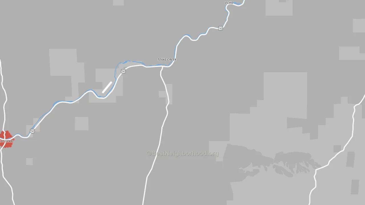 Transit Grade map of Texas Creek, CO