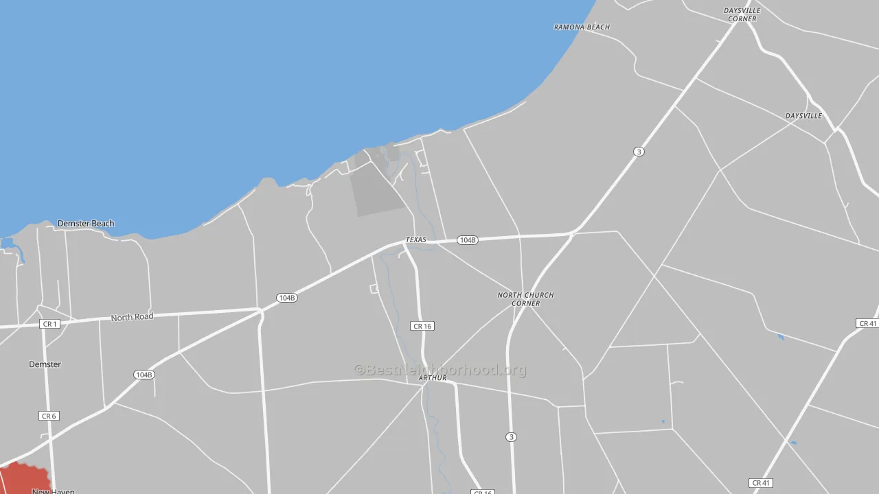 Transit Grade map of Texas, NY