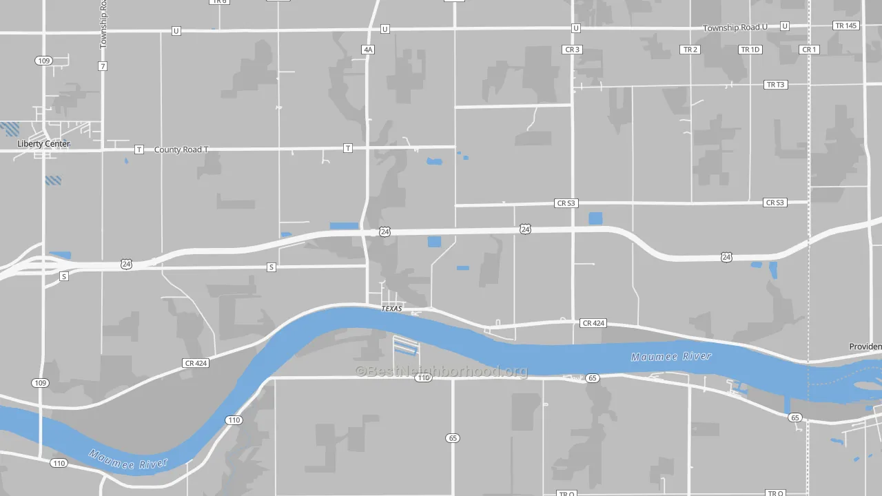 Transit Grade map of Texas, OH