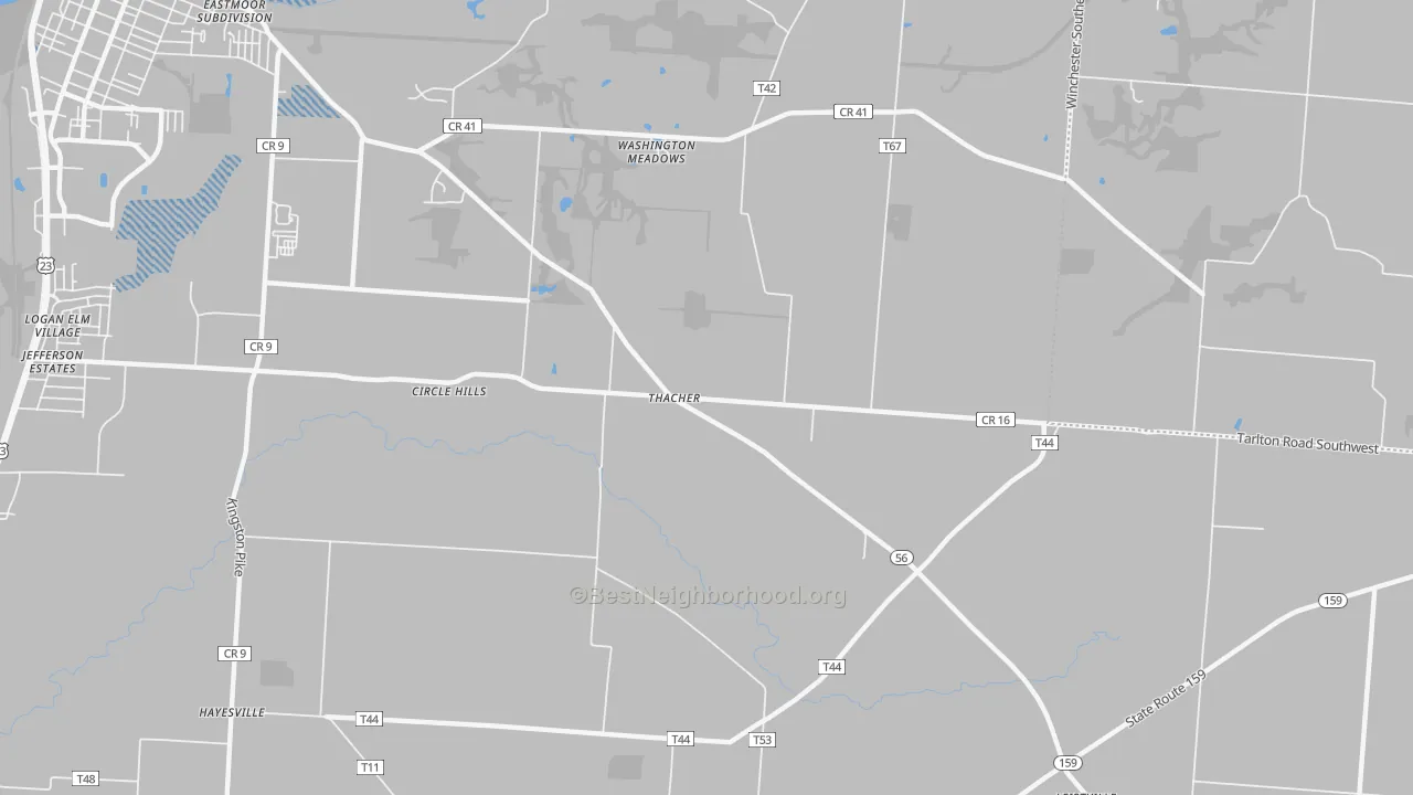 Transit Grade map of Thatcher, OH