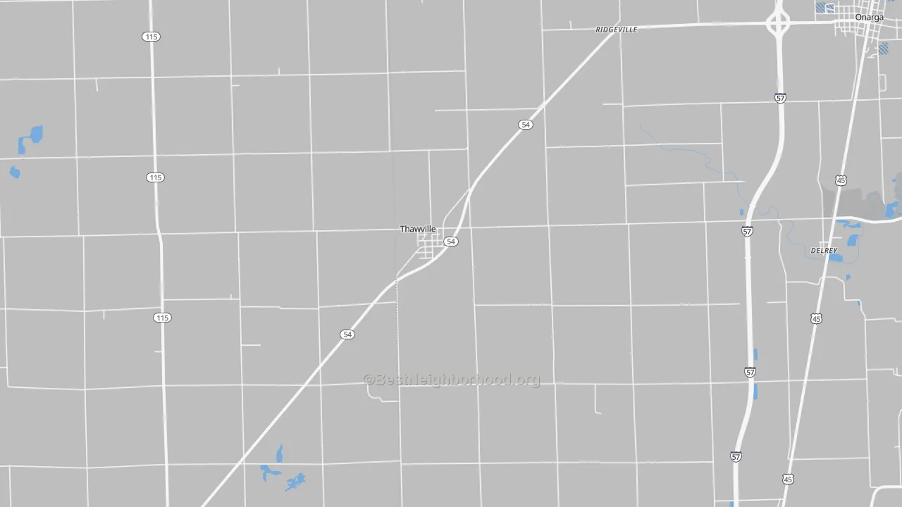 Transit Grade map of Thawville, IL