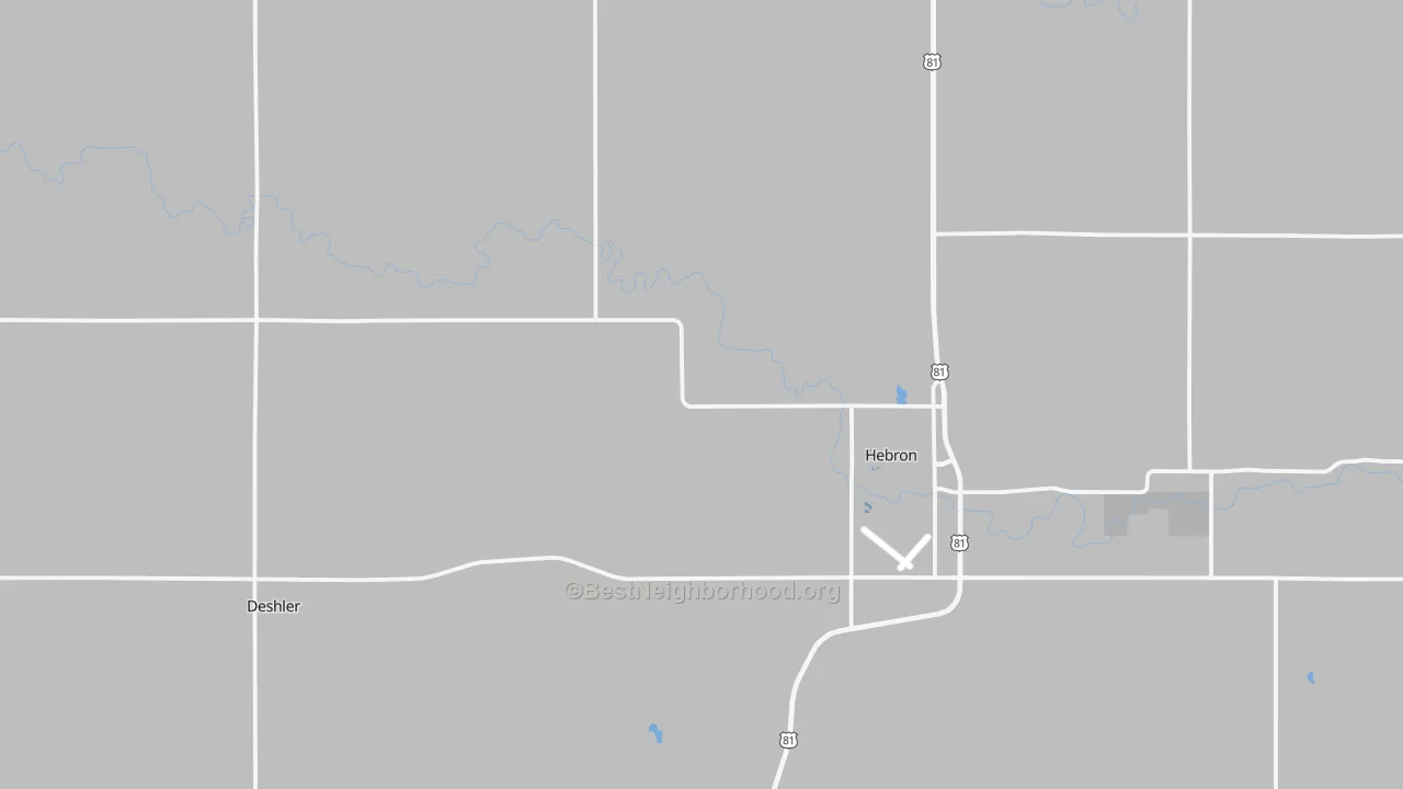 Transit Grade map of Thayer County, NE