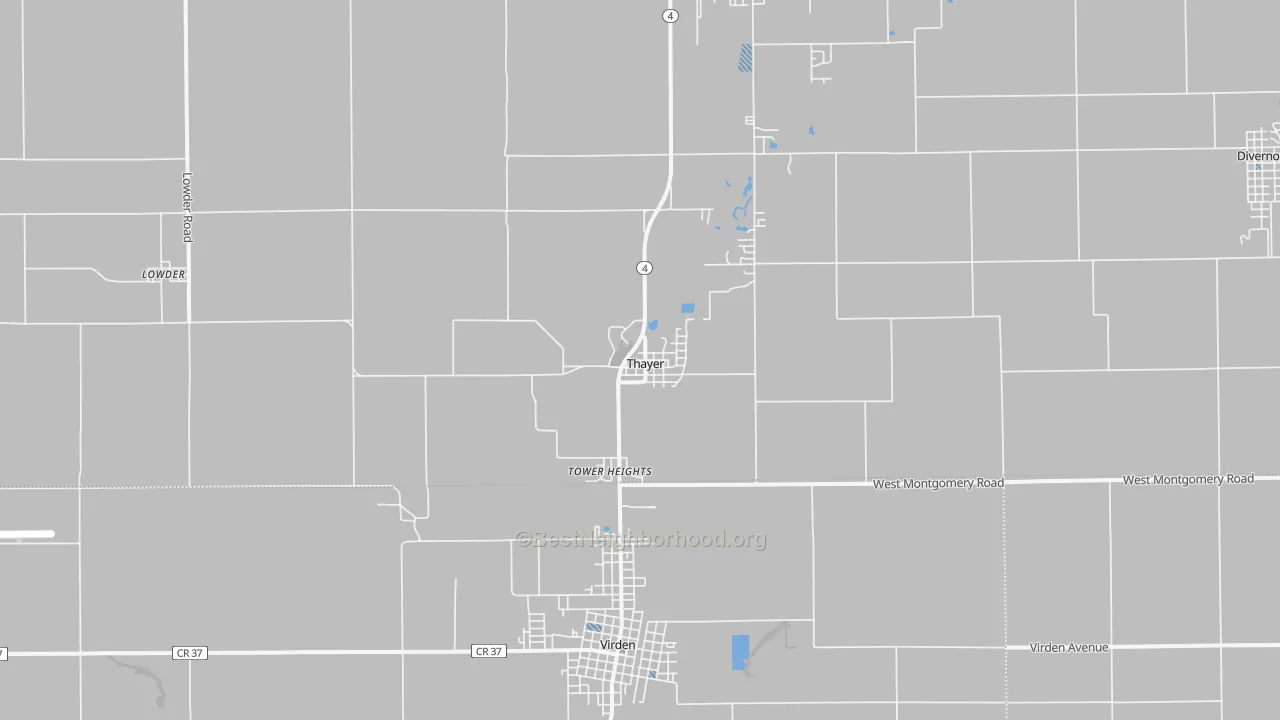 Transit Grade map of Thayer, IL