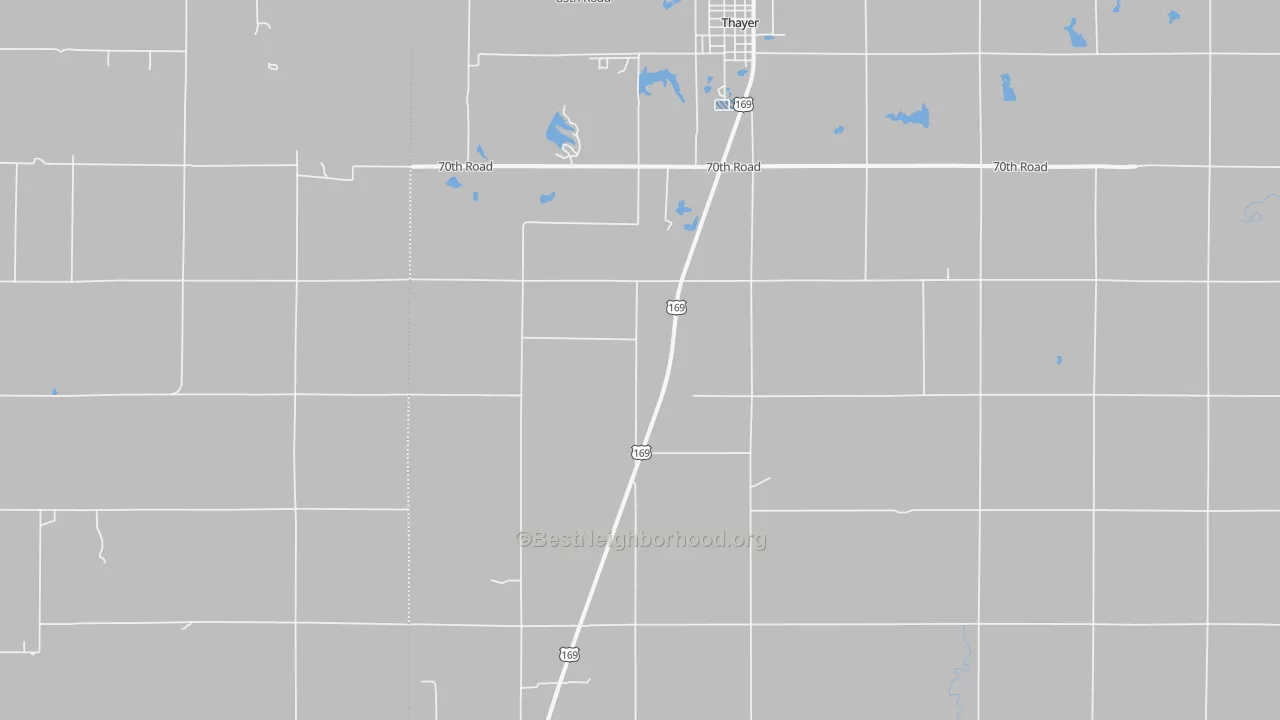 Transit Grade map of Thayer, KS