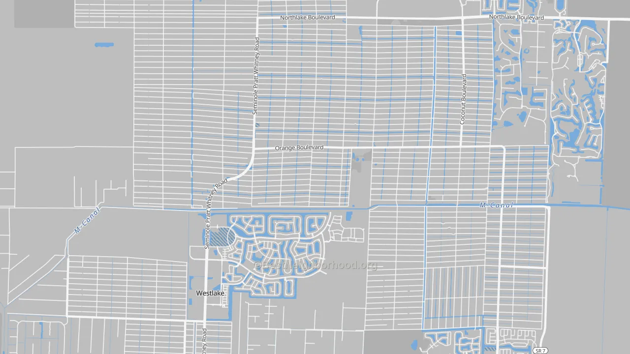 Transit Grade map of The Acreage, FL