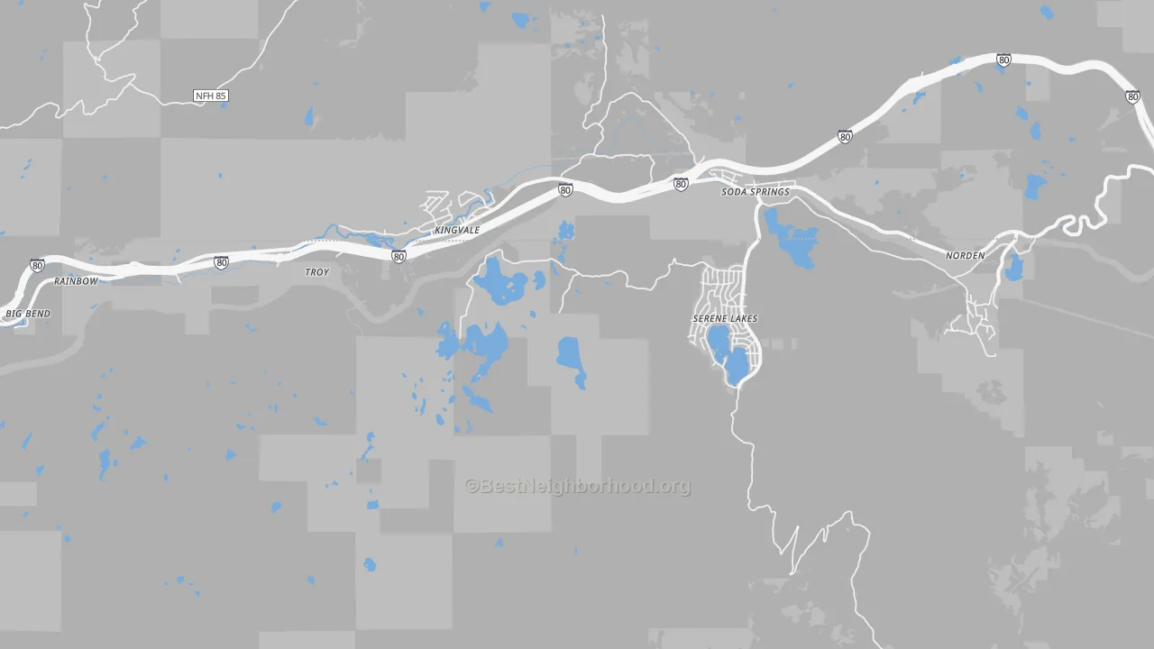Transit Grade map of The Cedars, CA
