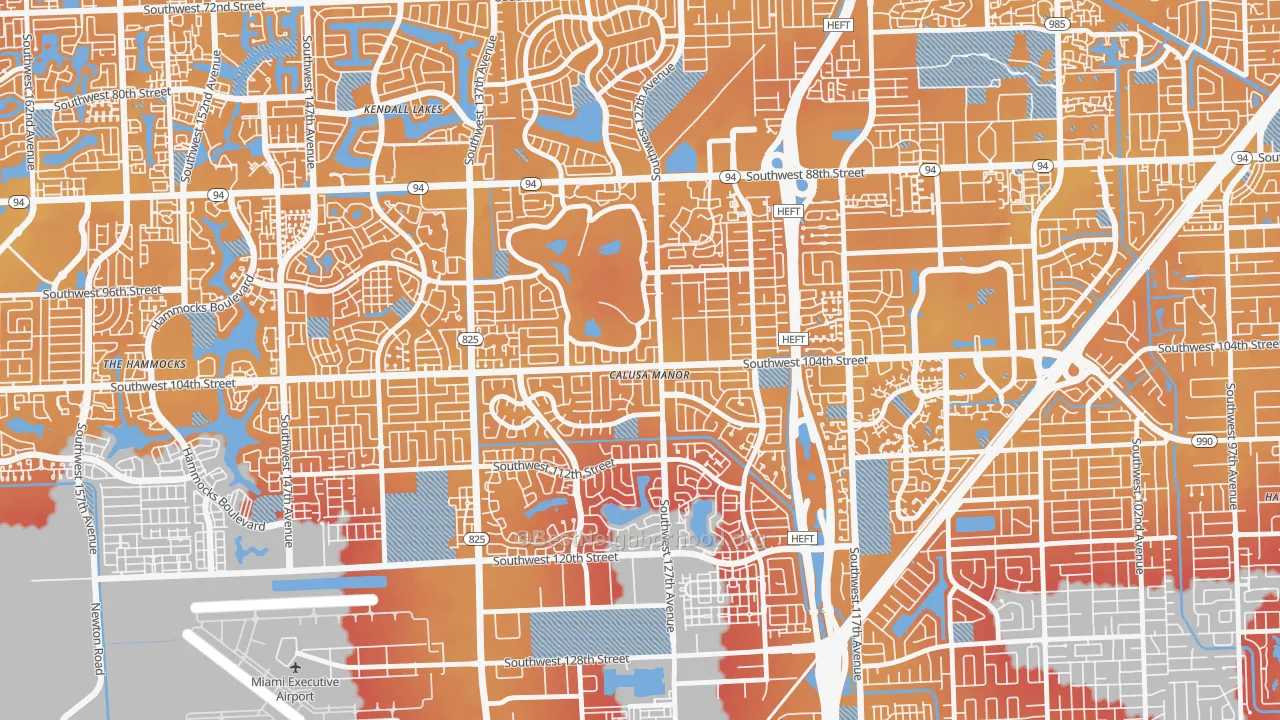 Transit Grade map of The Crossings, FL