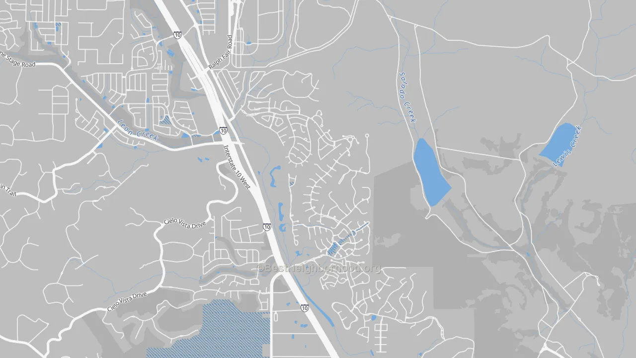 Transit Grade map of The Dominion, San Antonio, TX