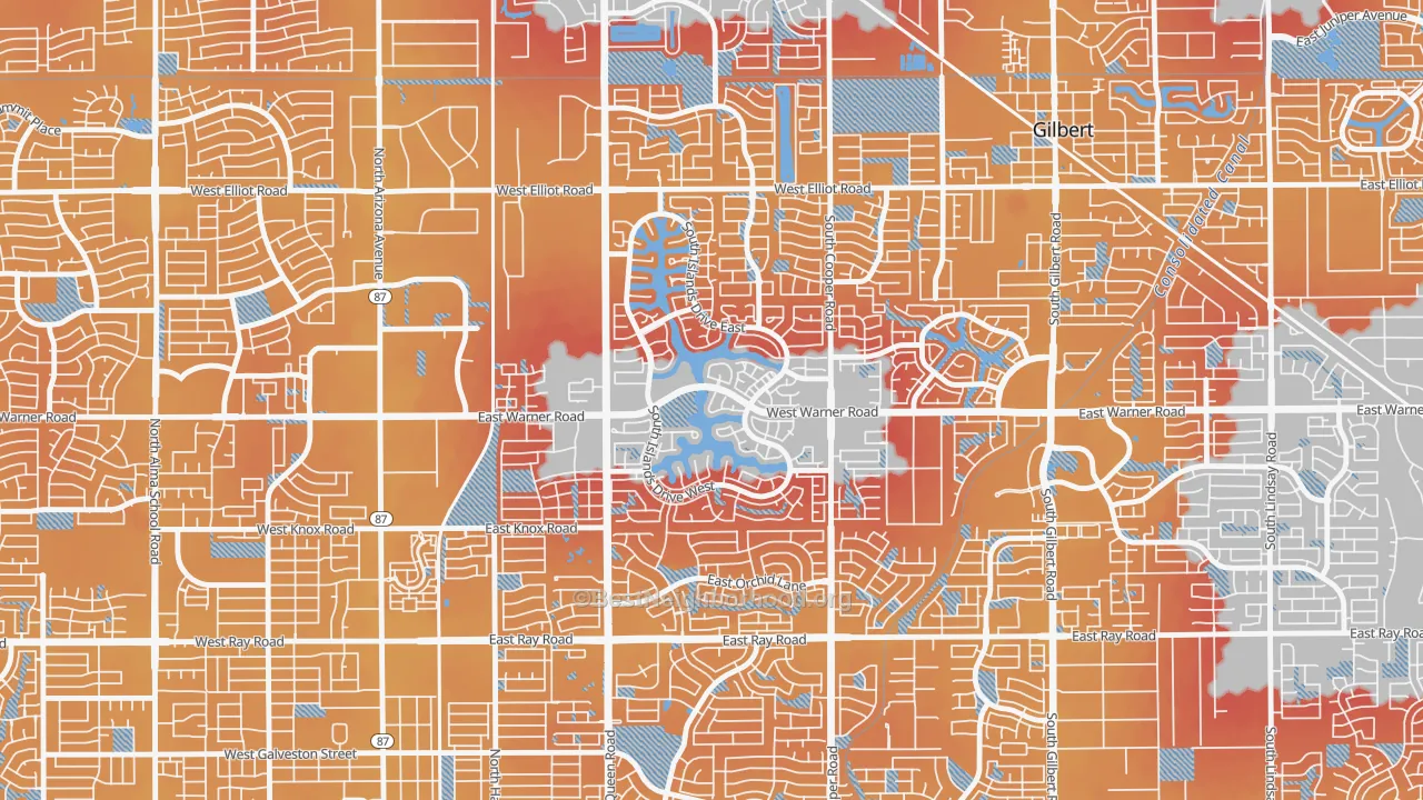 Transit Grade map of The Islands, Gilbert, AZ