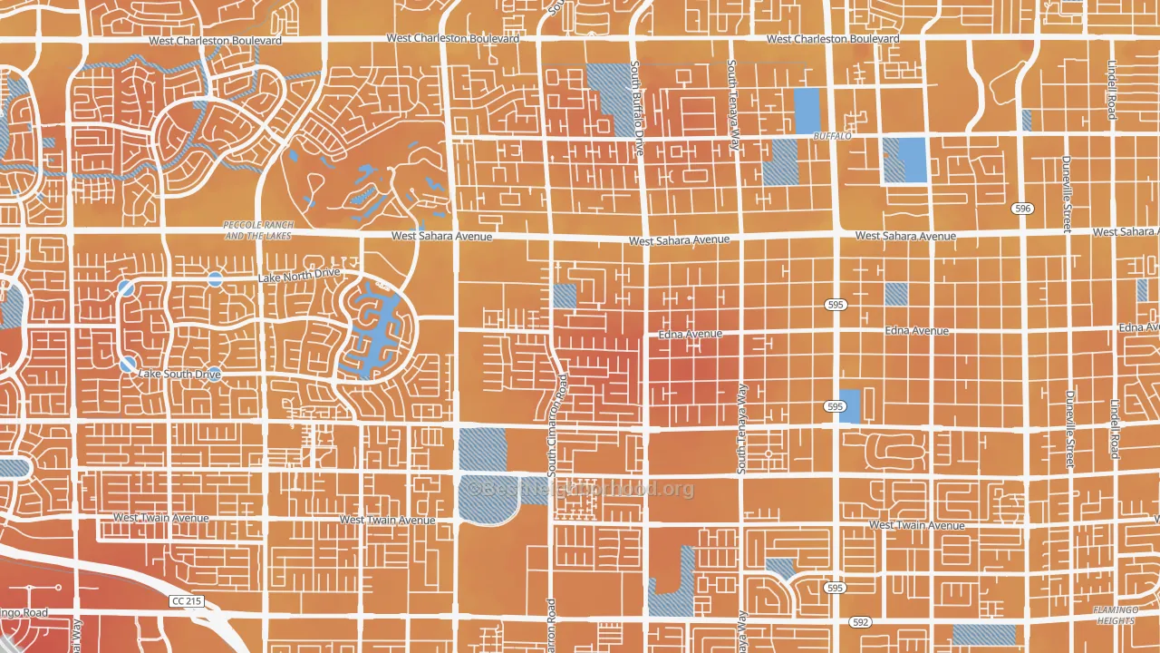Transit Grade map of The Lakes-Country Club, Spring Valley, NV