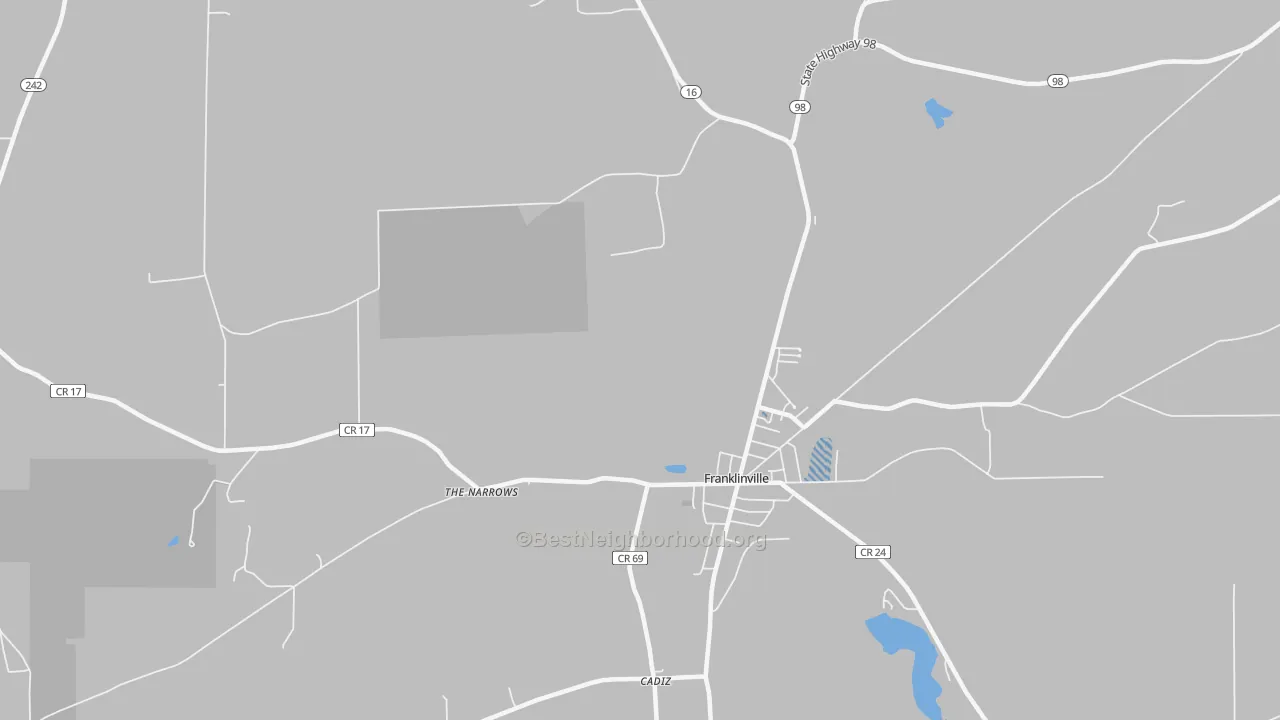 Transit Grade map of The Narrows, NY