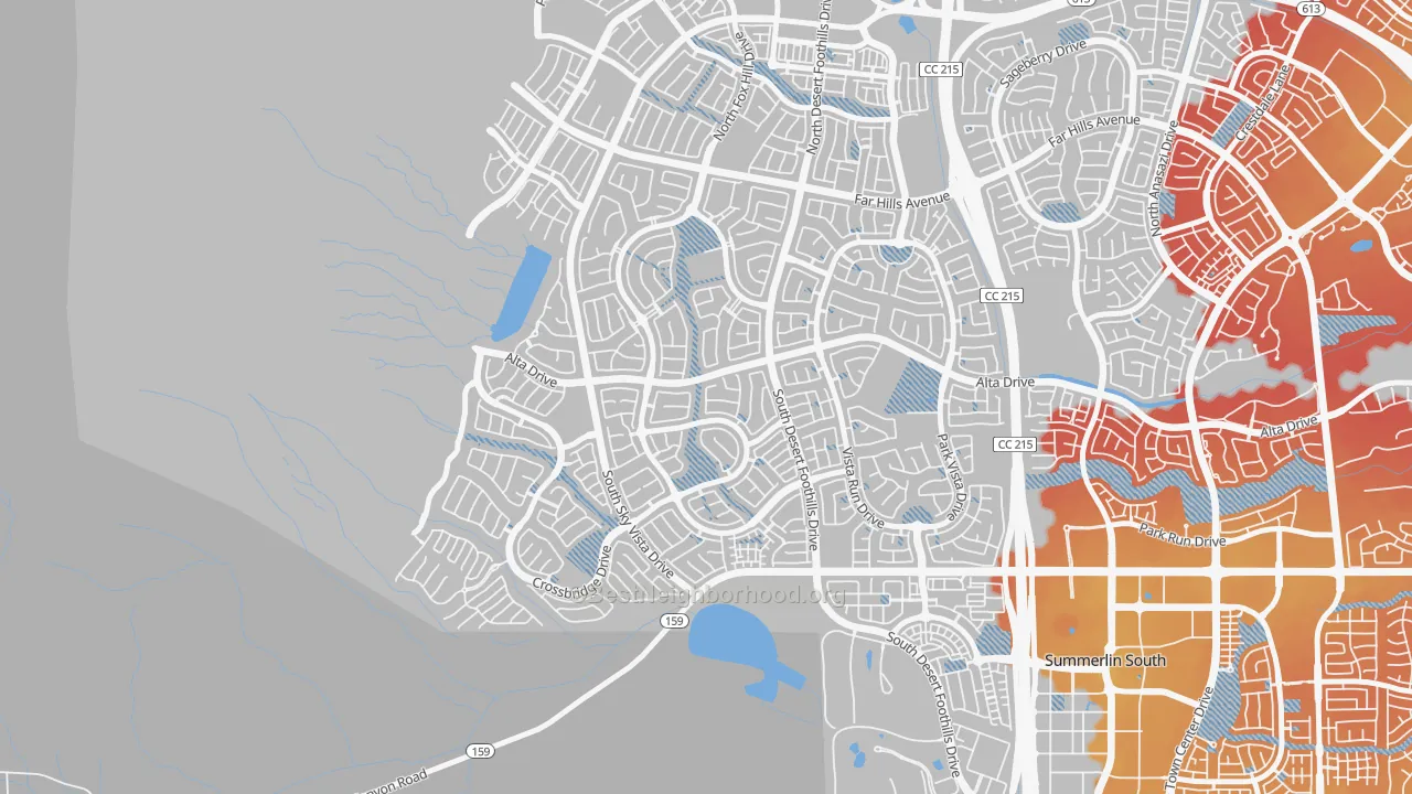 Transit Grade map of The Paseos, Las Vegas, NV