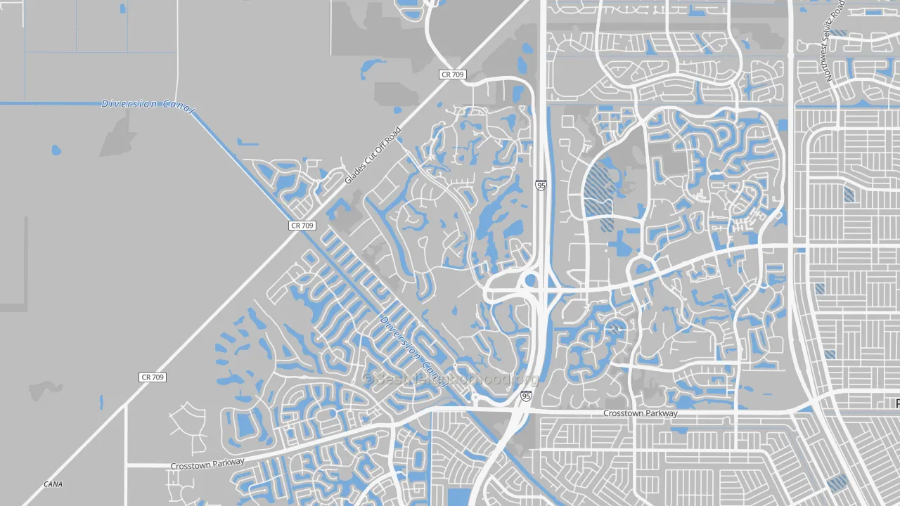 Transit Grade map of The Reserve, Port St. Lucie, FL