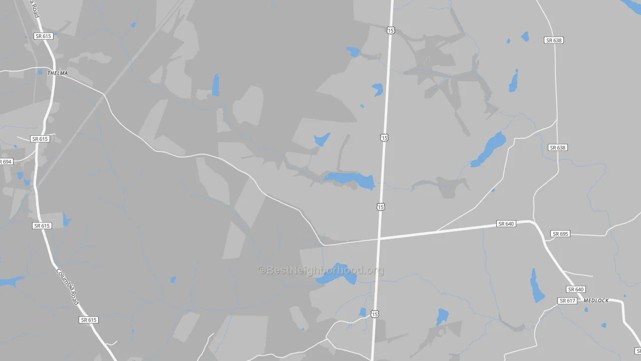 Transit Grade map of Thelma, VA