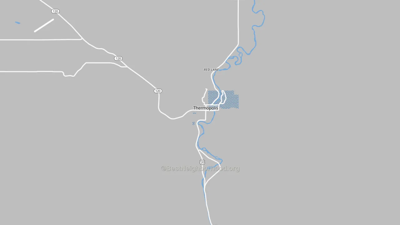 Transit Grade map of Thermopolis, WY