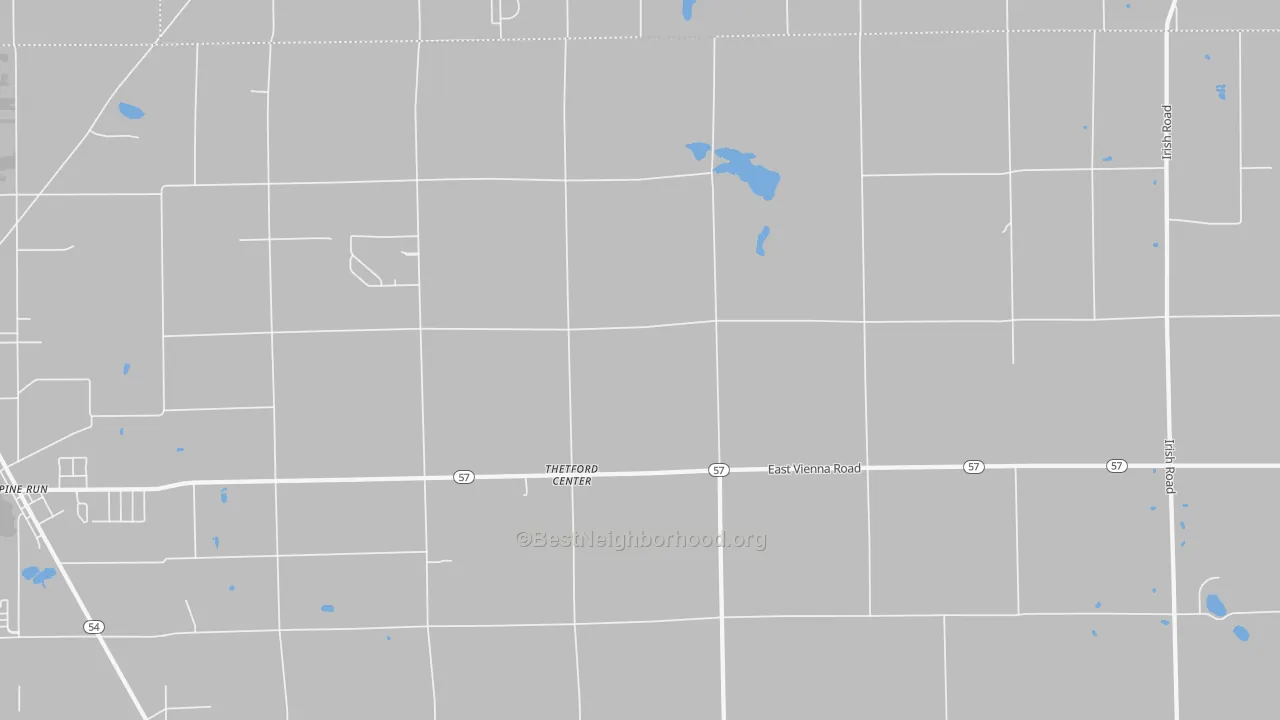 Transit Grade map of Thetford Center, MI